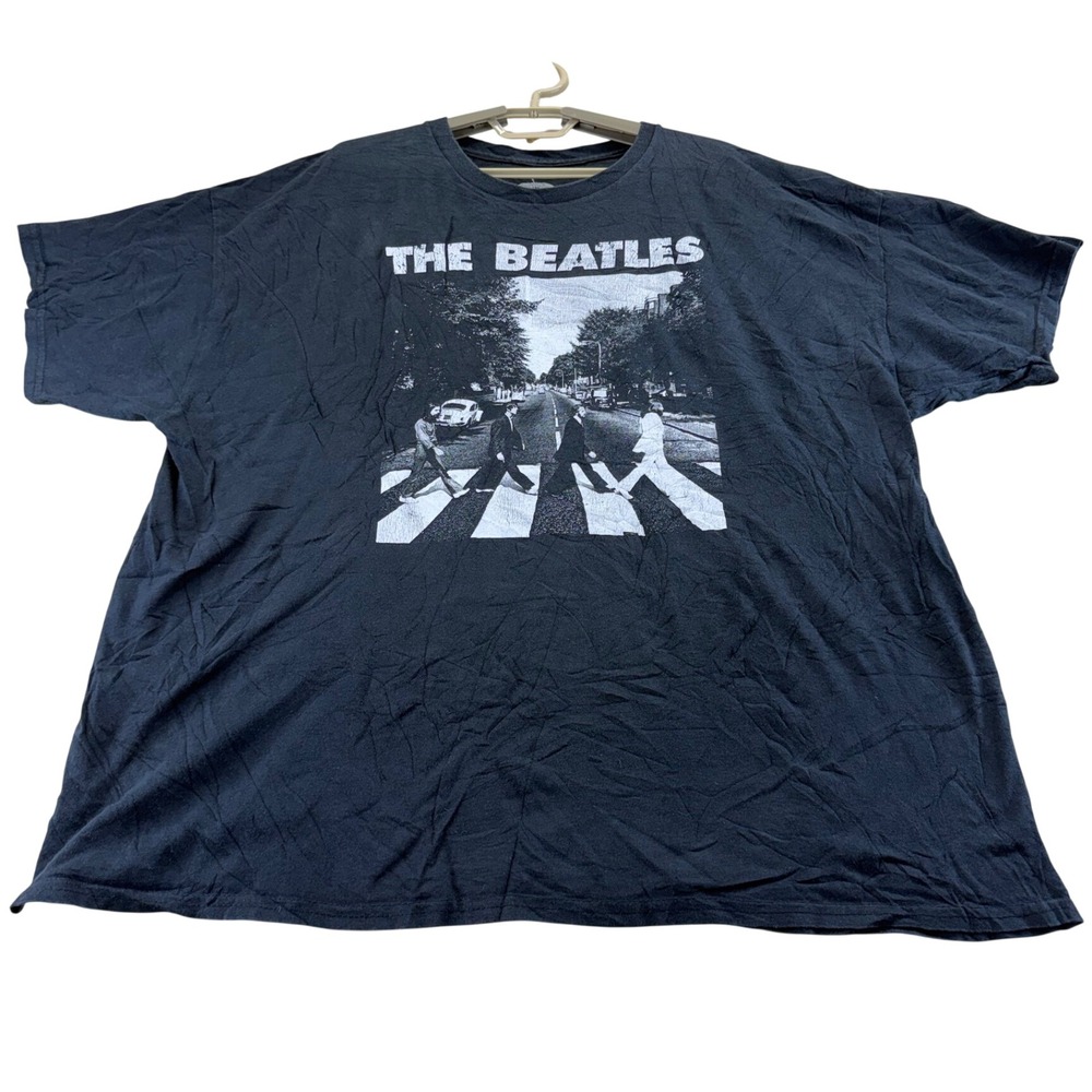 The Beatles T Shirt Mens XXL Black Abbey Road Vintage Graphic Tee Cotton